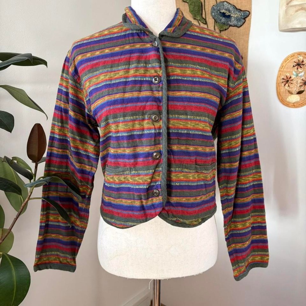 90s Polo Ralph Lauren Cropped Tapestry Jacket